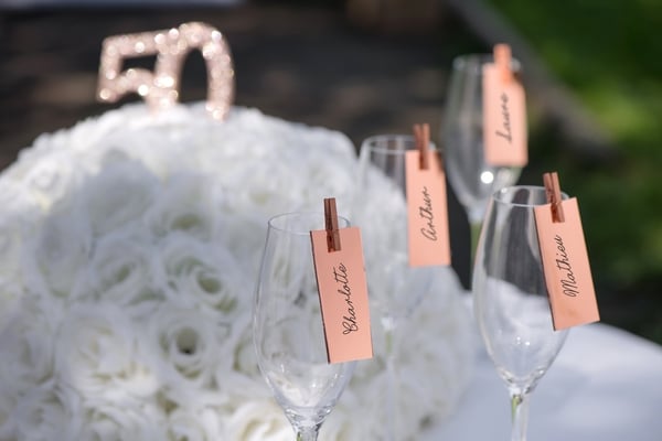 Carte marque place - Rosegold