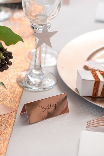 Carte marque place - Rosegold