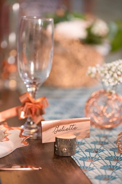 Carte marque place - Rosegold