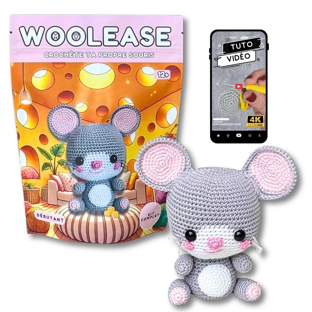 Mywoolease Kit Crochet Sophie La Souris