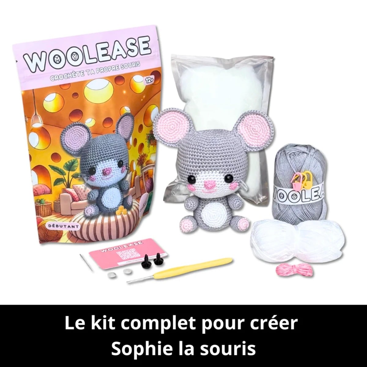 Mywoolease Kit Crochet Sophie La Souris