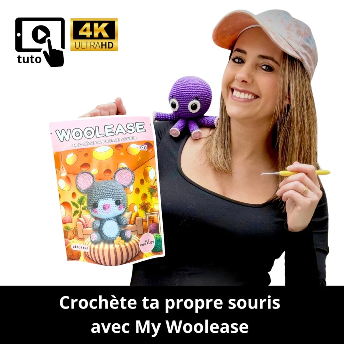 Mywoolease Kit Crochet Sophie La Souris