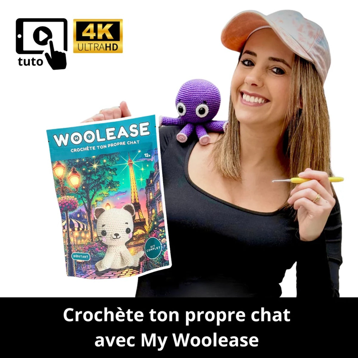 Mywoolease Kit Crochet Taïga Le Chat
