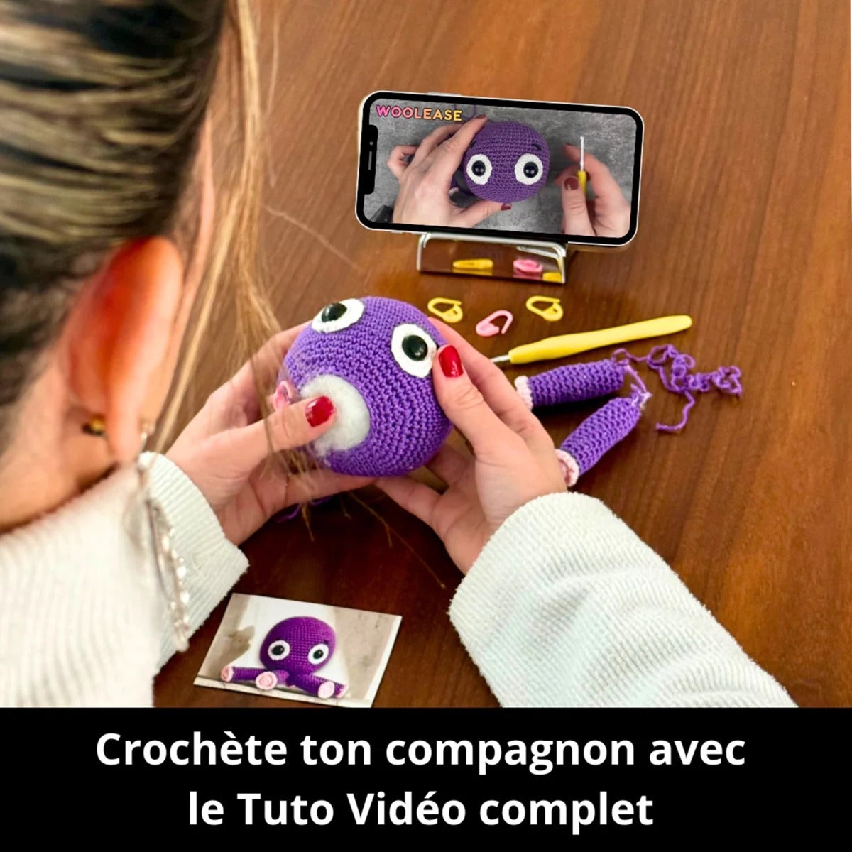 Mywoolease Kit Crochet Coraline La Pieuvre