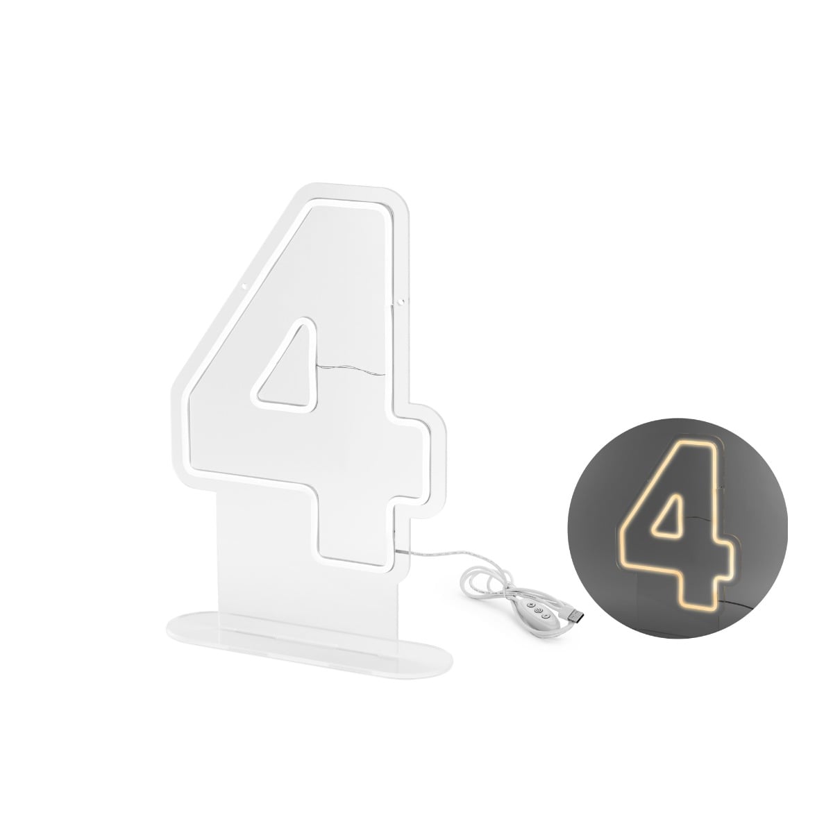 Néon LED - Chiffre 4