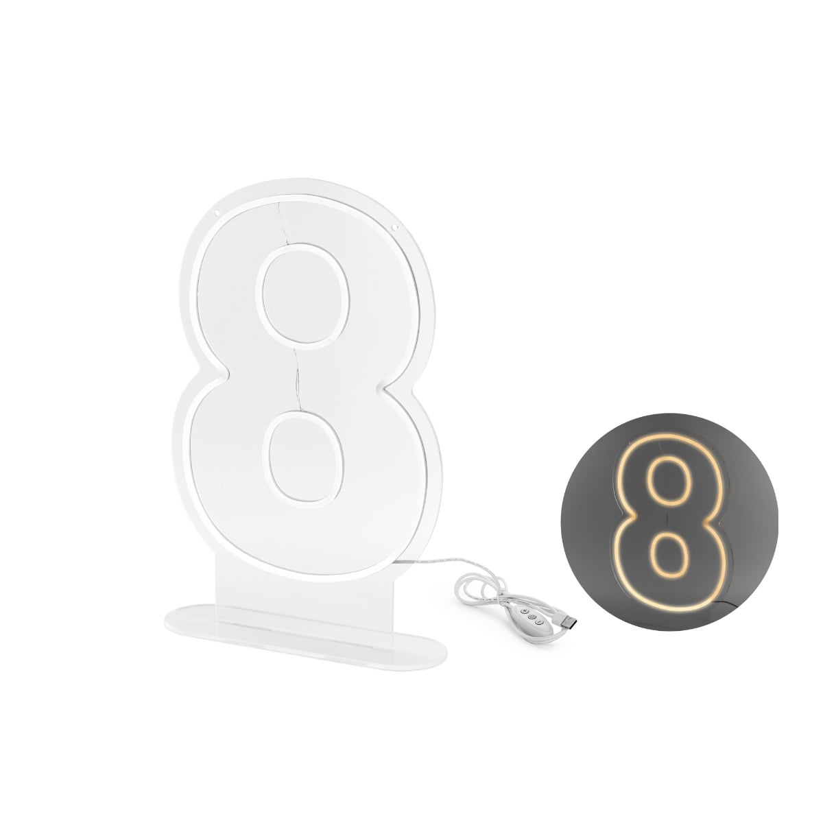 Néon LED - Chiffre 8