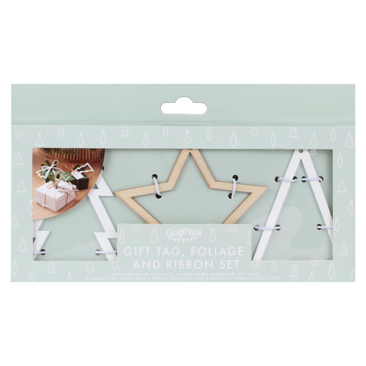 Etiquettes cadeaux - Bois blanc