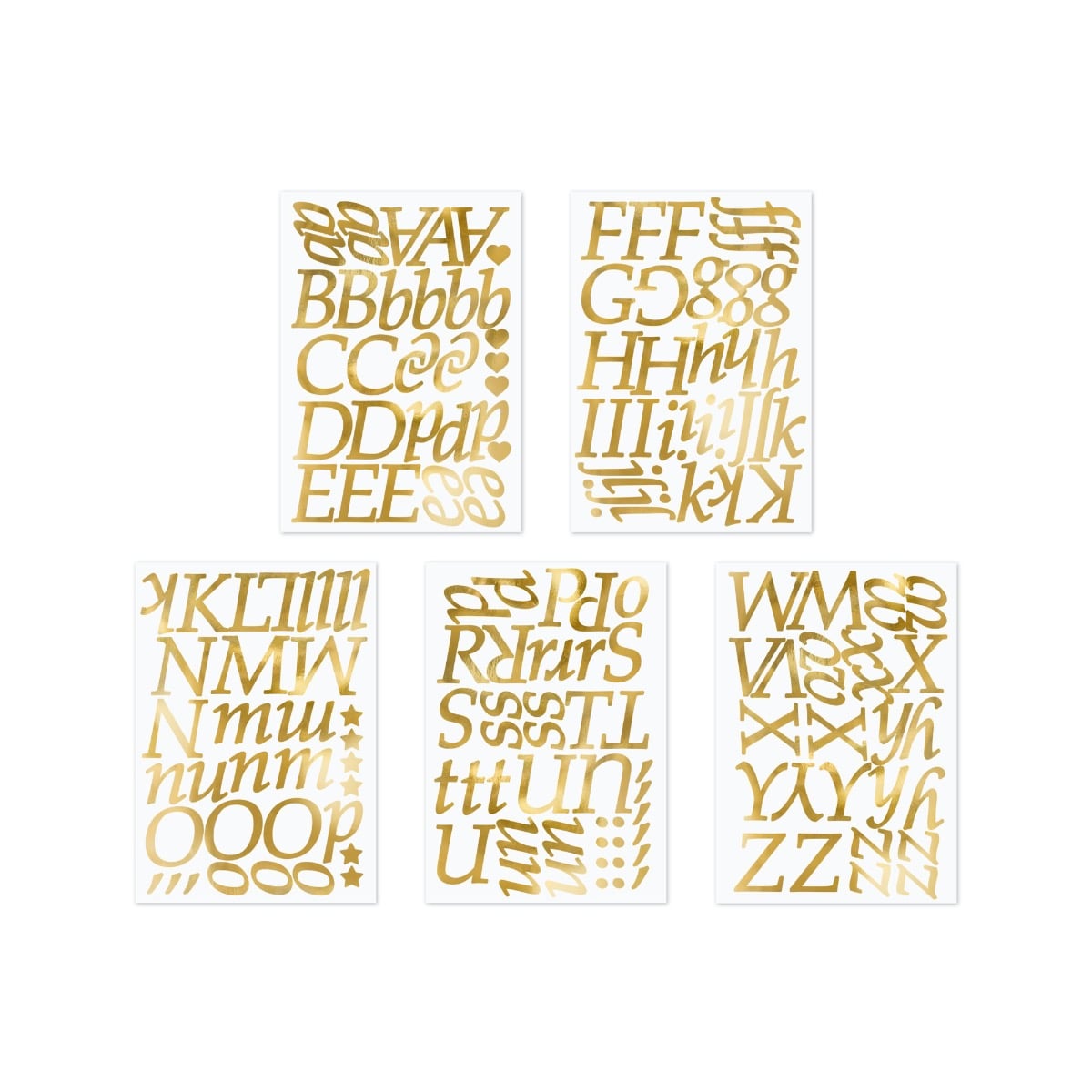 Autocollants Alphabet - Or (5cm)