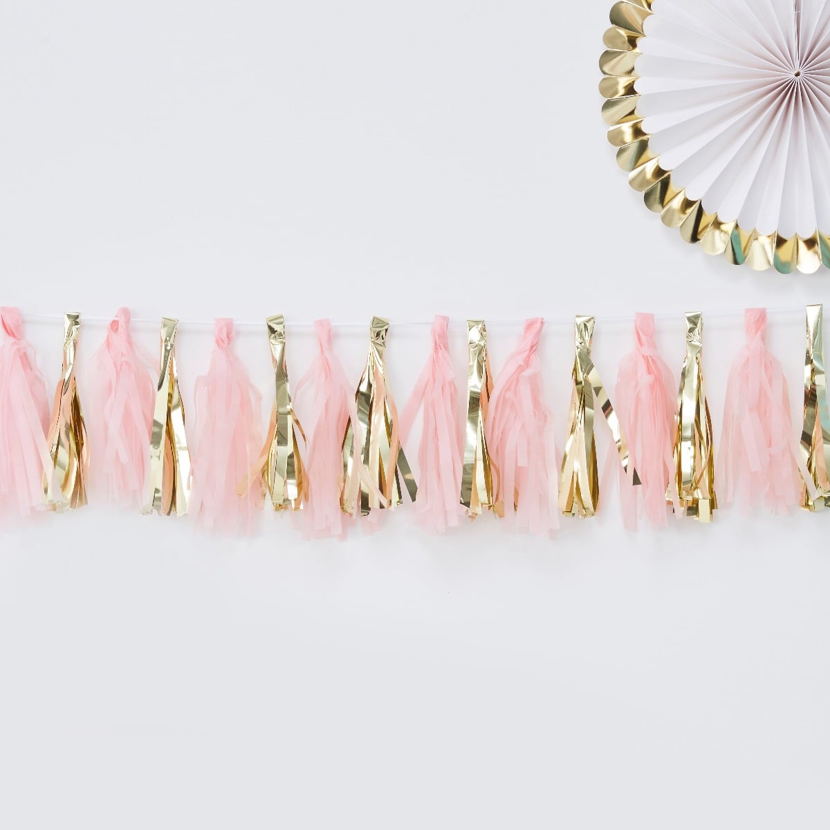 Guirlande Tassels Rose et Or