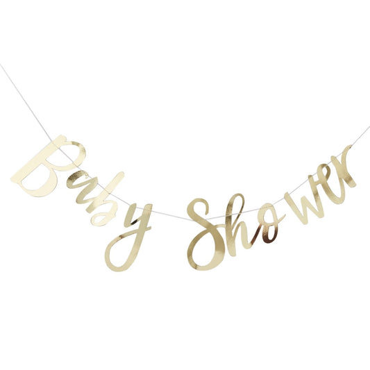 Guirlande Baby Shower Or