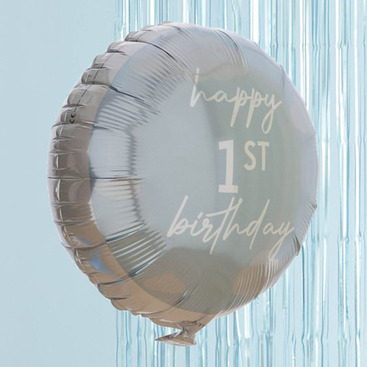Ballon Alu - 1st Birthday - Bleu