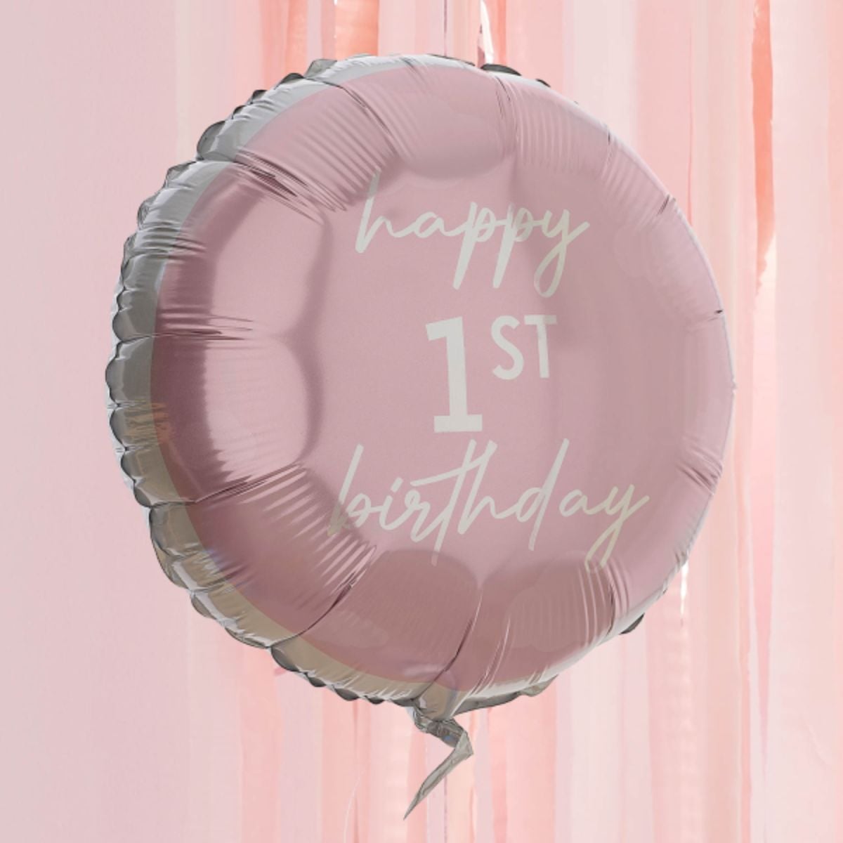 Ballon Alu - 1st Birthday - Rose