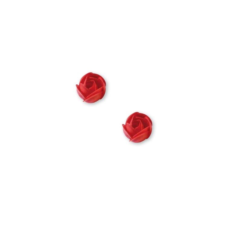 Petites fleurs de roses rouges azyme (12pcs)