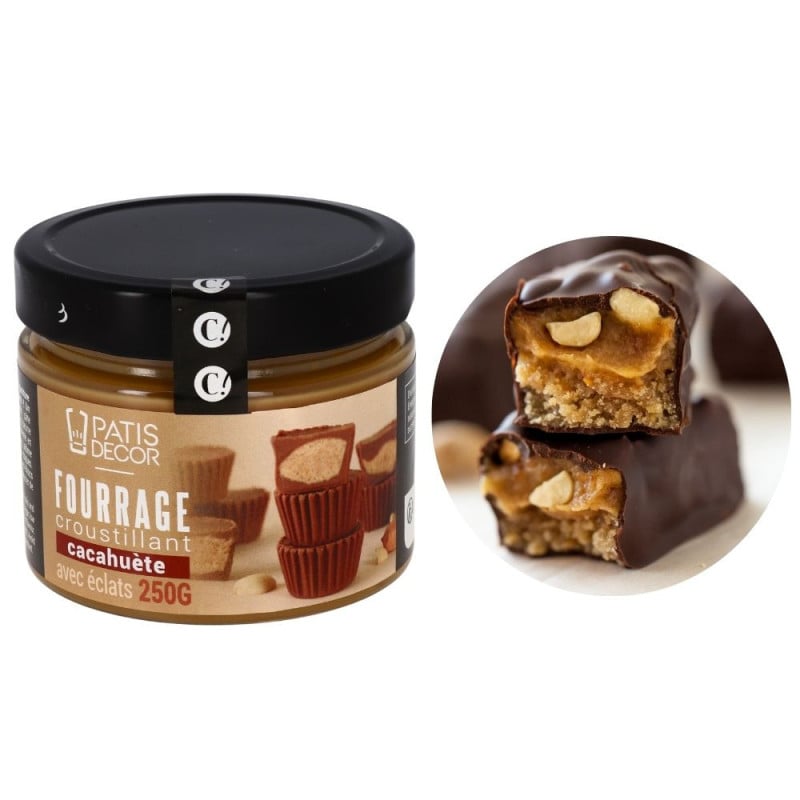 Fourrage croustillant cacahuète & éclats de cacahuètes 250g