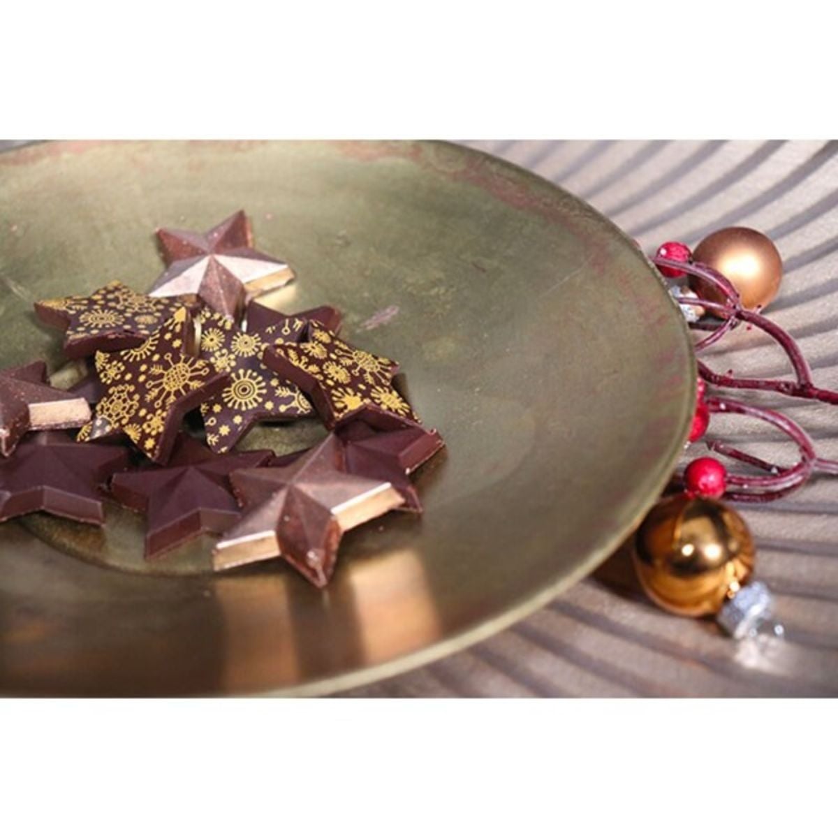 Feuilles transfert chocolat - Noël