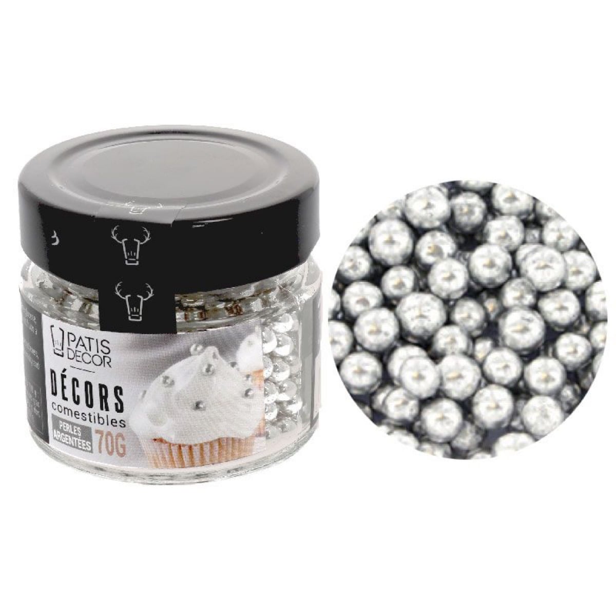 Perle en sucre ⌀5mm - Argenté
