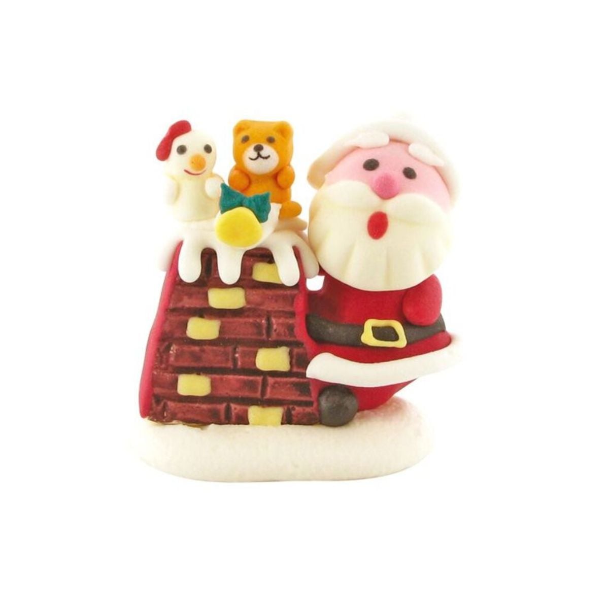 Déco en sucre 3D - Père Noël et cheminée