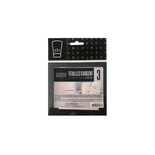Feuille d'argent alimentaire (3pcs)