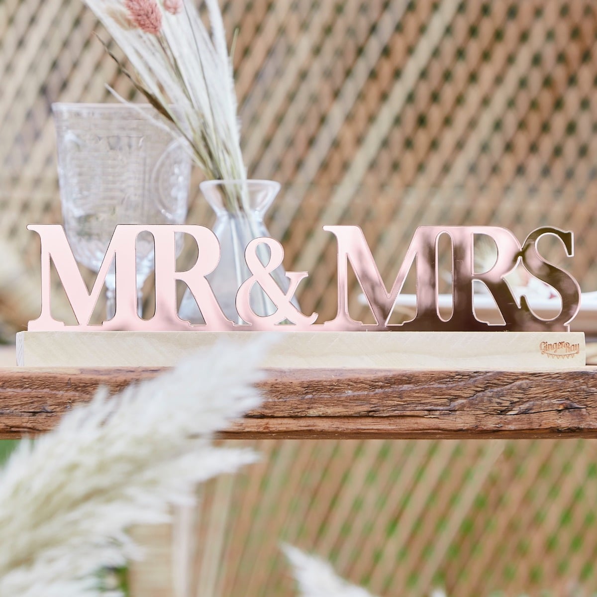 Lettre Mr & Mrs - Rosegold