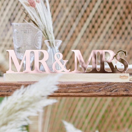 Lettre Mr & Mrs - Rosegold
