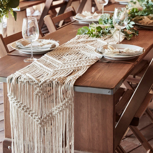 Chemin de table en macramé (2m)