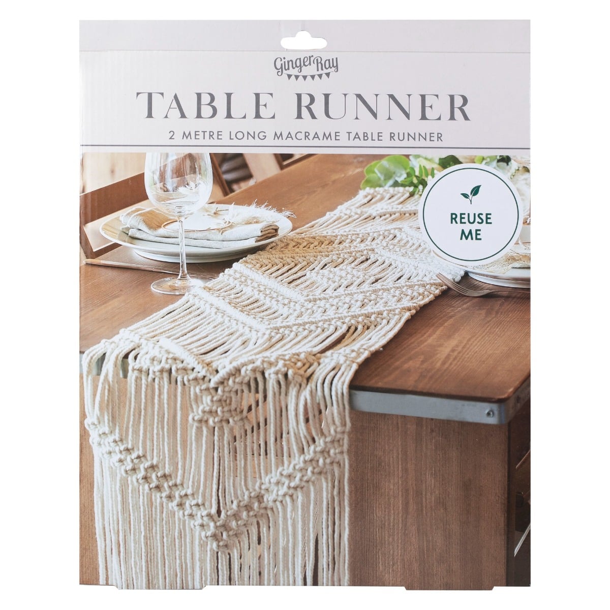 Chemin de table en macramé (2m)