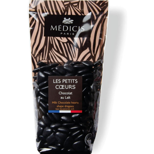 Dragées chocolat mini-coeurs Noir (250g)