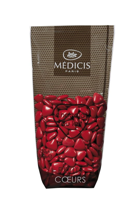 Dragées Chocolat Mini-coeurs Rouge (250g)