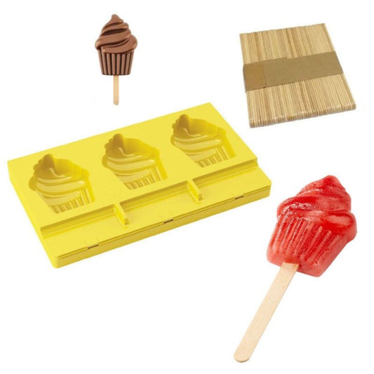 Moule à glace avec 50 bâtonnets - Cupcake