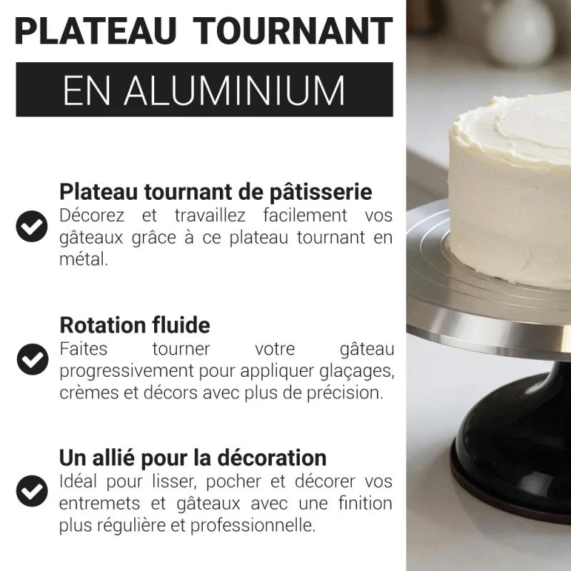 Patisdecor Plateau tournant en métal