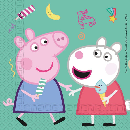 Serviettes Peppa Pig glaces (20pcs)