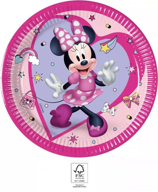 Assiettes Minnie Coeur 20cm