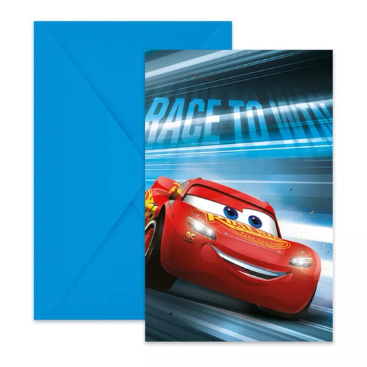 Invitations Cars Race To Win (6pcs)