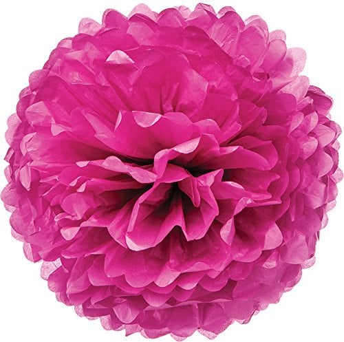 Pompon en papier Fuchsia - 20cm