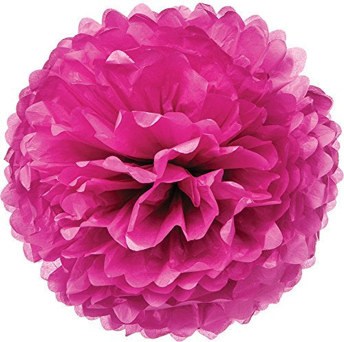 Pompon en papier Fuchsia