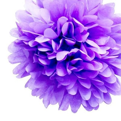 Pompon en papier Lavande - 15cm