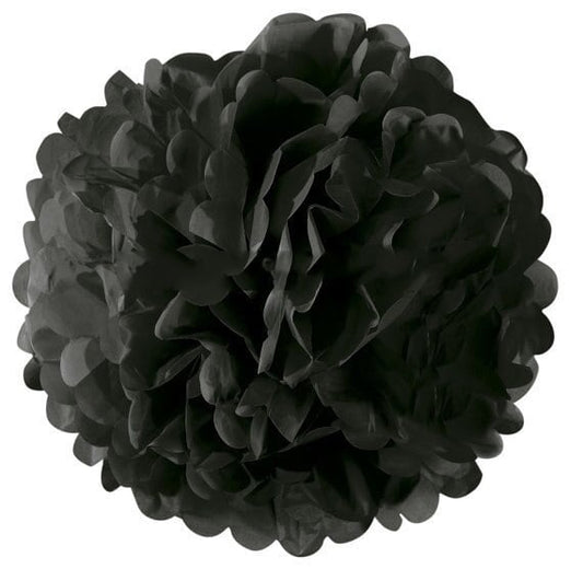 Pompon en papier Noir