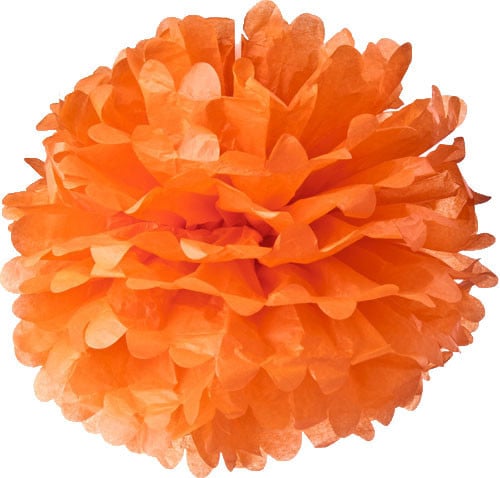 Pompon en papier Orange