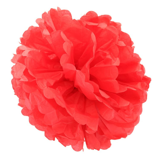 Pompon en papier Rouge