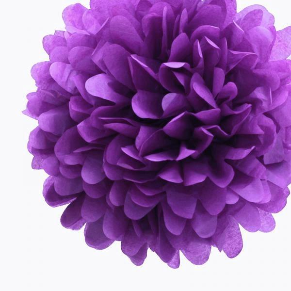 Pompon en papier Violet