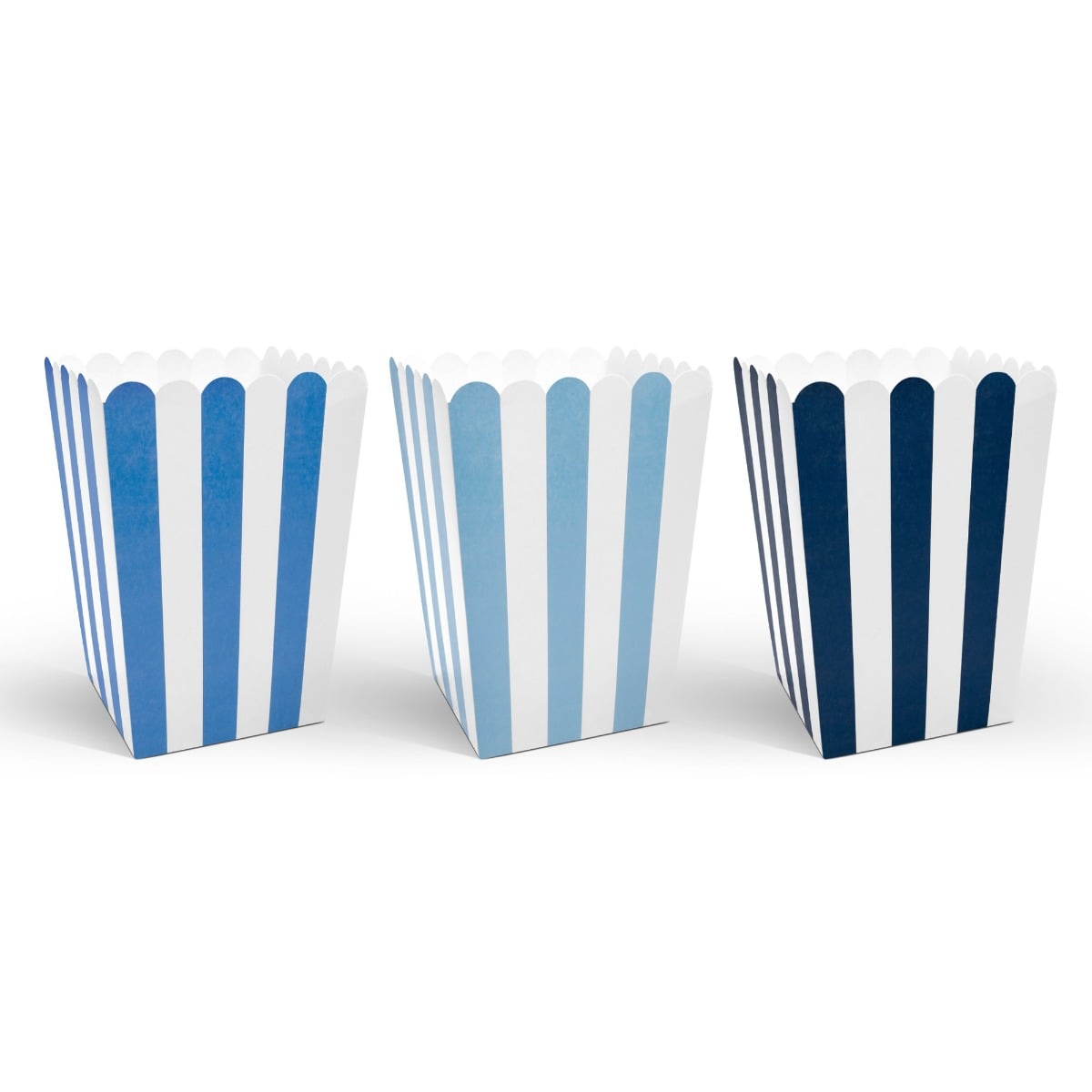 Boîte à PopCorn - Striée Bleu (6pcs)
