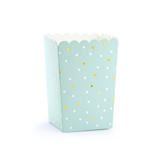 Boite à Popcorn - Menthe à pois (6 pcs)