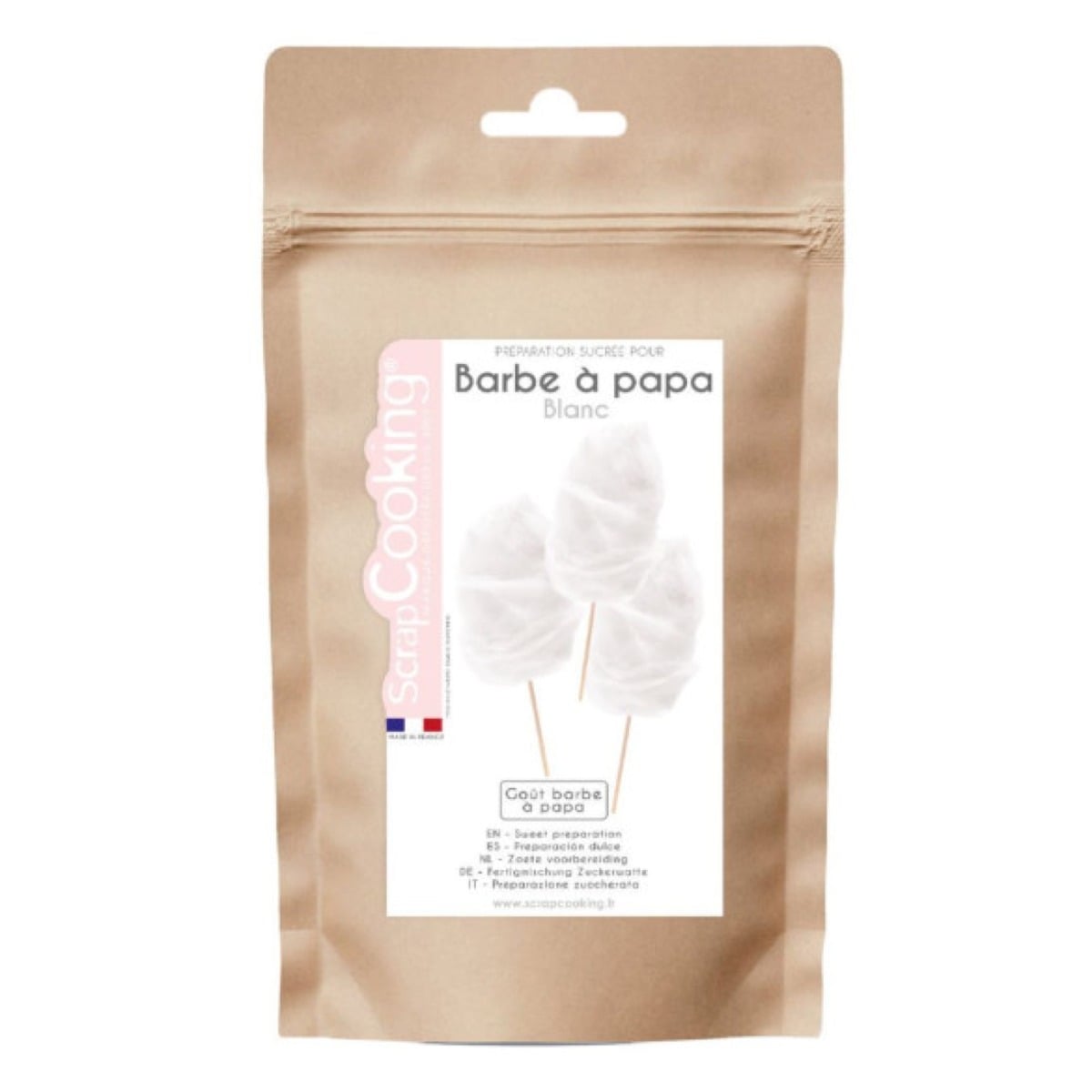 Préparation Barbe à Papa Blanc 400g