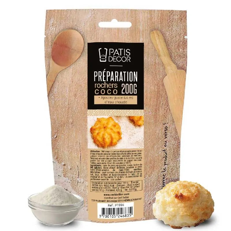 Patisdecor Préparation pour rochers coco (200g)
