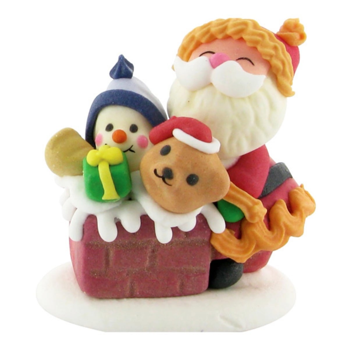Décoration en sucre - Père-Noël cheminée