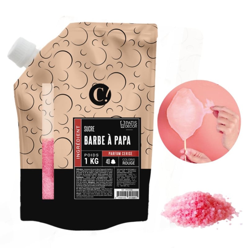 Préparation Barbe à Papa - Cerise (1kg)