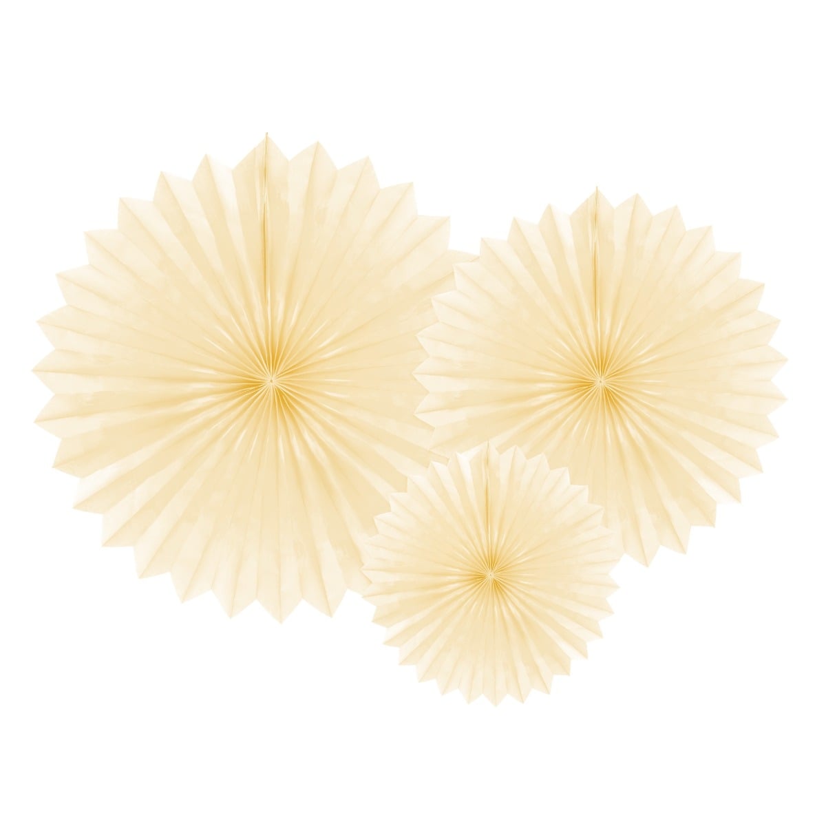 Rosettes décoratives Light Cream 20-40cm (3pcs)