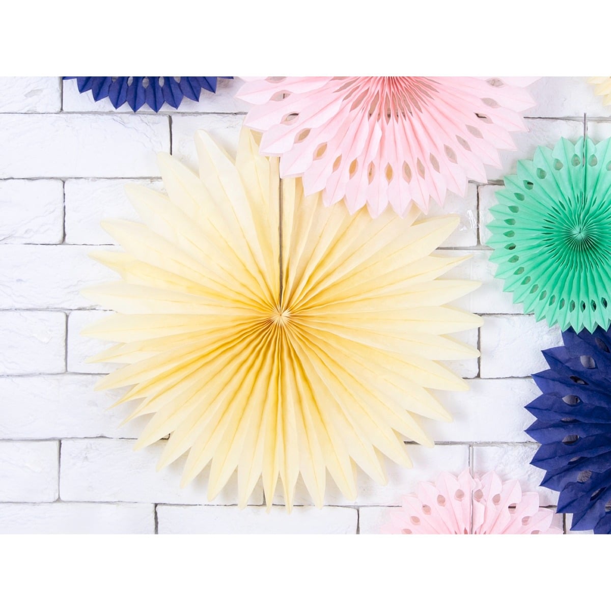 Rosettes décoratives Light Cream 20-40cm (3pcs)