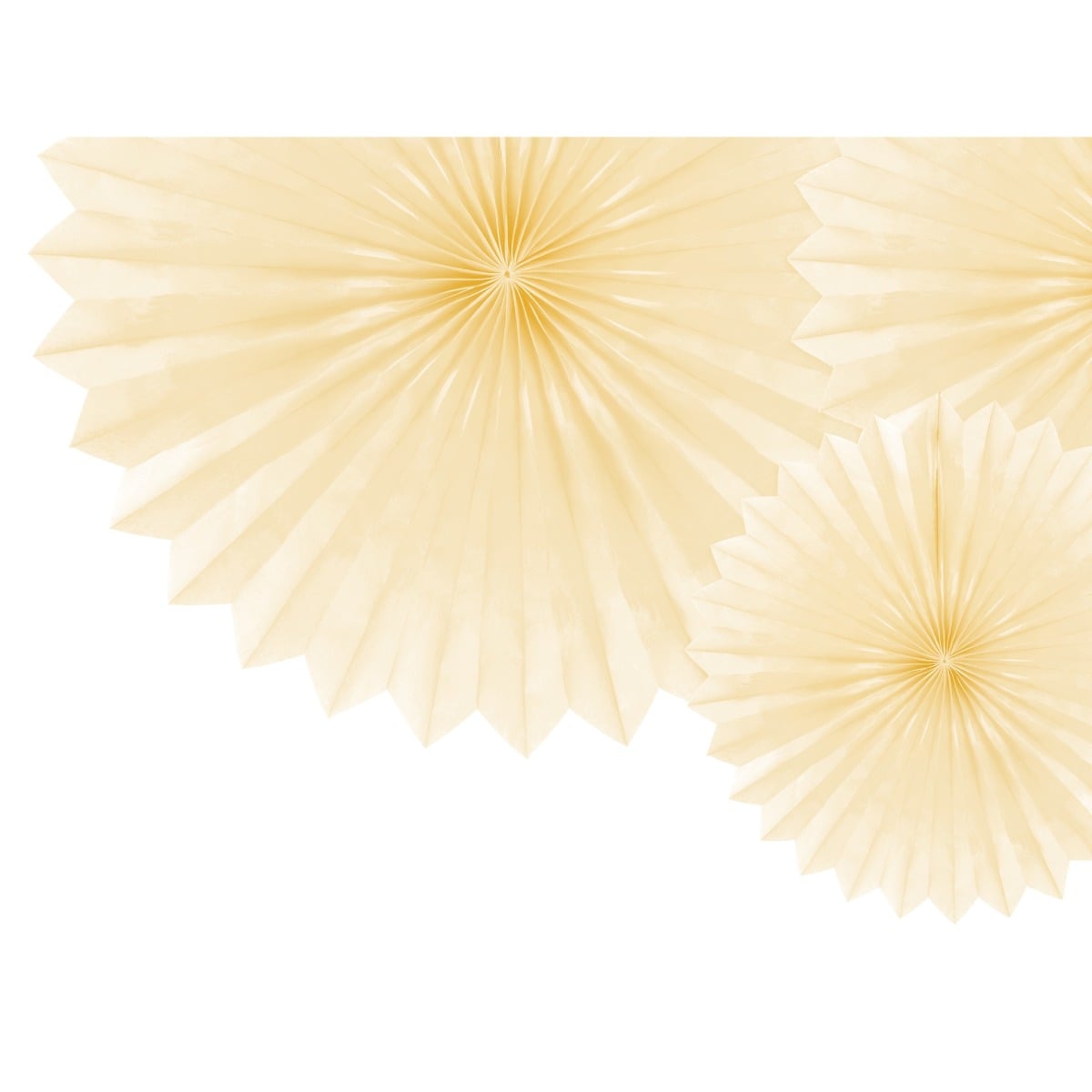 Rosettes décoratives Light Cream 20-40cm (3pcs)