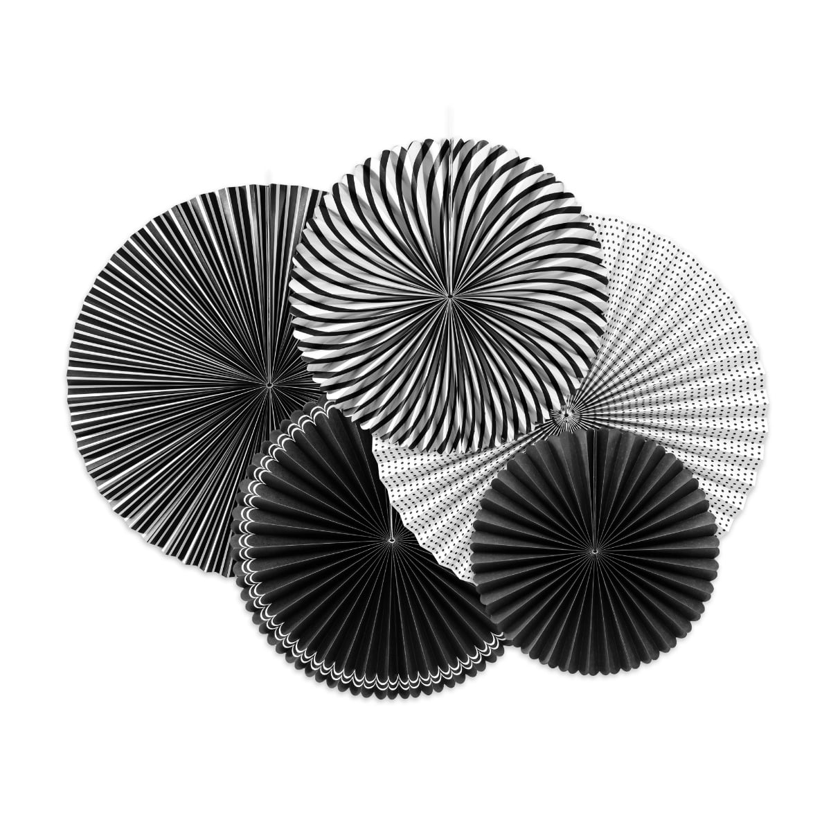 Rosettes décoratives Mix - Tons Noir (5pcs)